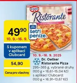 Tesco DR. Oetker Ristorante pizza nabídka