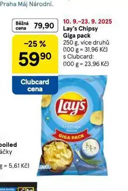 Tesco Lay´s chipsy giga pack nabídka