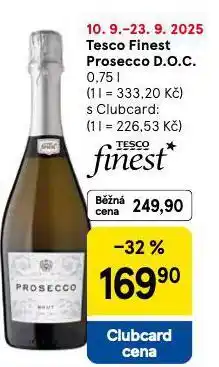 Tesco Tesco finest prosecco d.o.c nabídka