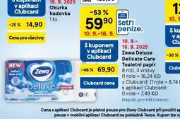 Tesco Zewa deluxe delicate care toaletní papír nabídka