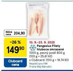 Tesco Pangasius filety hluboce zmrazené nabídka