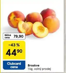Tesco Broskve nabídka