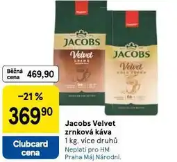 Tesco Jacobs velvet zrnková káva nabídka