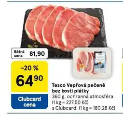 Tesco Vepřová pečeně bez kosti plátky nabídka