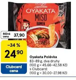 Tesco Oyakata polévka nabídka