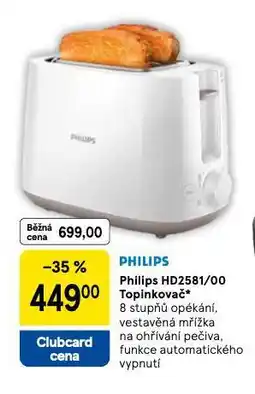 Tesco Philips hd2584/00 topinkovač nabídka