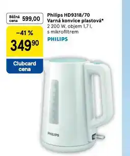 Tesco Philips hd9318/70 varná konvice plastová nabídka