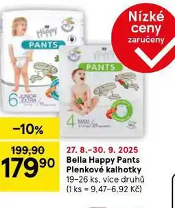 Tesco Bella happy pants plenkové kalhotky nabídka