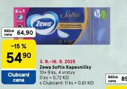 Tesco Zewa soft kapesníčky nabídka