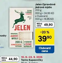 Tesco Jelen opravdové jádrové mýdlo nabídka