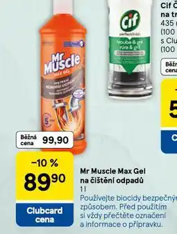 Tesco Mr musle max gel na čistění odpadů nabídka