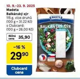 Tesco Madeta balkánský sýr nabídka