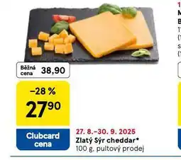 Tesco Zlatý sýr cheddar nabídka