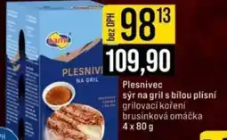 Jip Plesnivec sýr na gril s bílou plísní grilovací koření brusinková omáčka nabídka