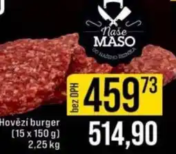 Jip Hovězí burger nabídka