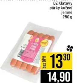 Jip DZ Klatovy párky kuřecí jemné nabídka
