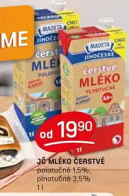 Flop JČ MLÉKO ČERSTVÉ polotučné 1,5% 1l nabídka