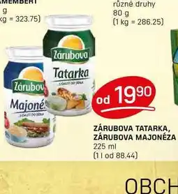 Flop ZÁRUBOVA TATARKA, ZÁRUBOVA MAJONÉZA 225 ml nabídka