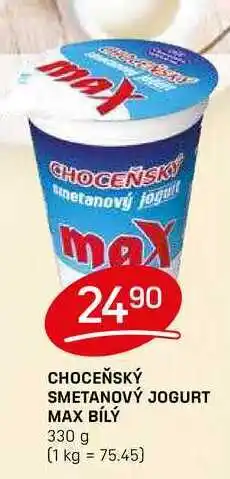Flop CHOCEŇSKÝ SMETANOVÝ JOGURT MAX BÍLÝ 330 g nabídka