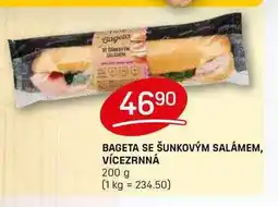 Flop BAGETA SE ŠUNKOVÝM SALÁMEM, VÍCEZRNNÁ 200 g nabídka