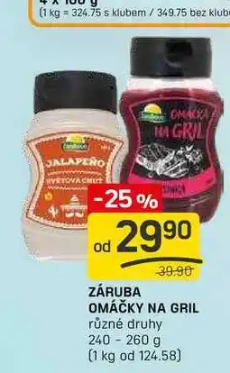 Flop ZÁRUBA OMÁČKY NA GRIL různé druhy 240-260 g nabídka