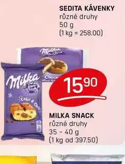 Flop MILKA SNACK různé druhy 35-40 g nabídka