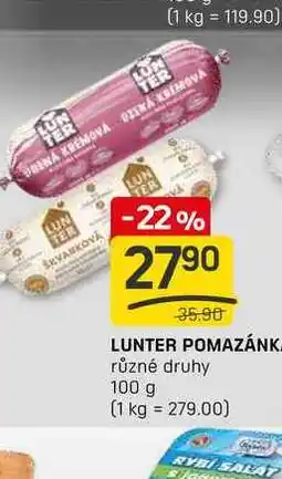Flop LUNTER POMAZÁNKA různé druhy 100 g nabídka