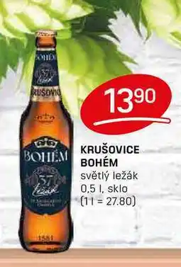 Flop KRUŠOVICE BOHÉM světlý ležák 0,5l nabídka
