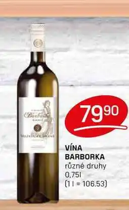 Flop VÍNA BARBORKA různé druhy 0,75l nabídka