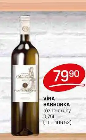 Flop VÍNA BARBORKA různé druhy 0,75l nabídka