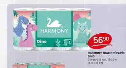 Flop HARMONY TOALETNÍ PAPÍR DINO 3 vrstvý, 8 rolí nabídka