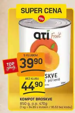Flop KOMPOT BROSKVE 850 g. p.p. 470g nabídka