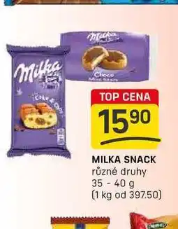 Flop MILKA SNACK různé druhy 35 - 40 g nabídka