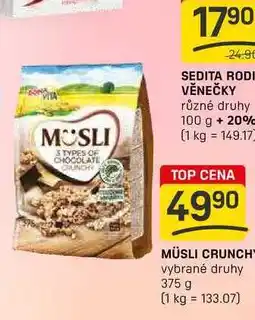 Flop MÜSLI CRUNCH vybrané druhy 375 g nabídka