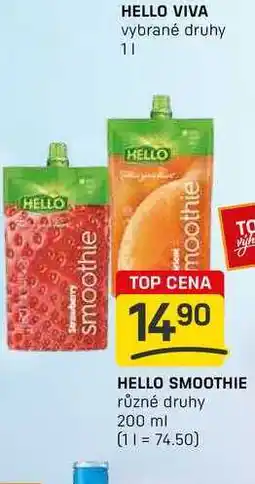 Flop HELLO SMOOTHIE různé druhy 200 ml nabídka