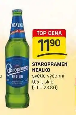 Flop STAROPRAMEN NEALKO světlé výčepní 0,5l nabídka