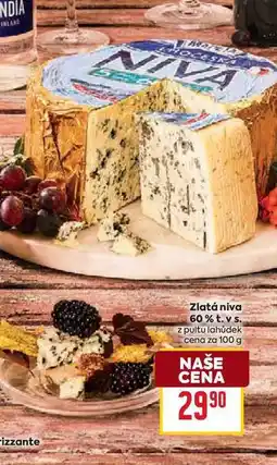 Billa Zlatá niva 60% t. vs. z pultu lahůdek cena za 100 g nabídka