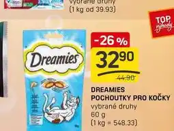 Flop DREAMIES POCHOUTKY PRO KOČKY vybrané druhy 60 g nabídka