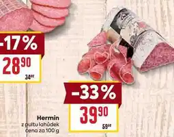 Billa Hermín z pultu lahůdek cena za 100 g nabídka