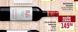 Billa B & G Merlot Reserve I.G.P. 0,75l nabídka
