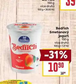 Billa Bedřich Smetanový jogurt 150 g nabídka