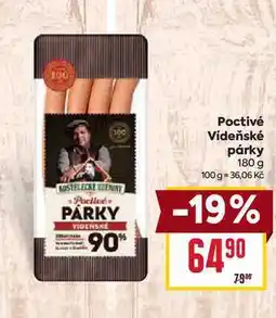 Billa Poctivé Vídeňské párky 180 g nabídka