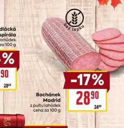 Billa Bochánek Madrid z pultu lahůdek cena za 100 g nabídka