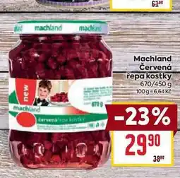 Billa Machland Červená řepa kostky 670/450 g nabídka