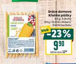 Billa Srdce domova Křehké plátky 65 g nabídka