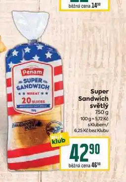 Billa Super Sandwich světlý 750 g nabídka