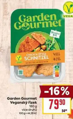 Billa Garden Gourmet Veganský řízek 180 g nabídka