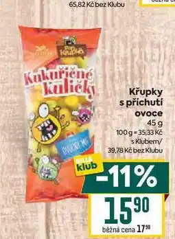 Billa Křupky s příchutí ovoce 45 g nabídka