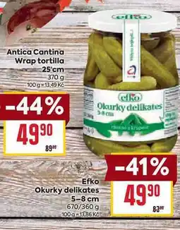Billa Efko Okurky delikates 5-8 cm 670/360 g nabídka