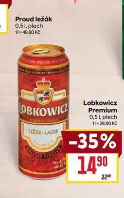 Billa Lobkowicz Premium 0,51, plech nabídka